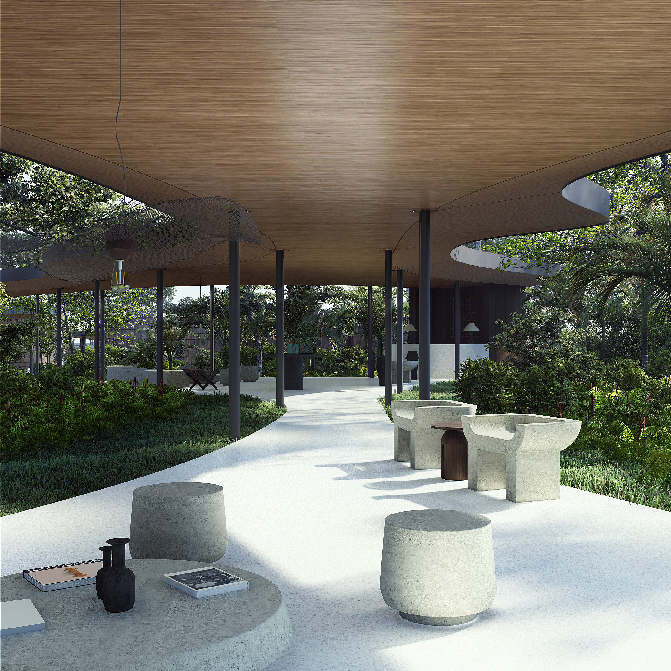 View of the uluwatu hotel lobby and arrival building