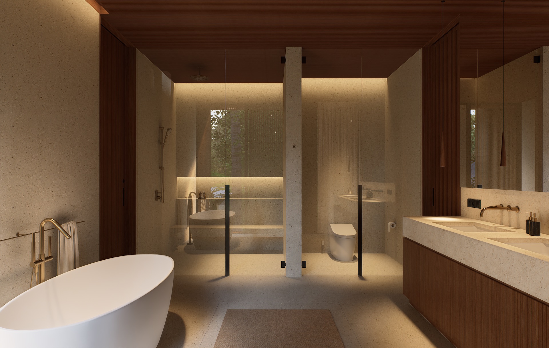 View of complete master bathroom of tatma residence