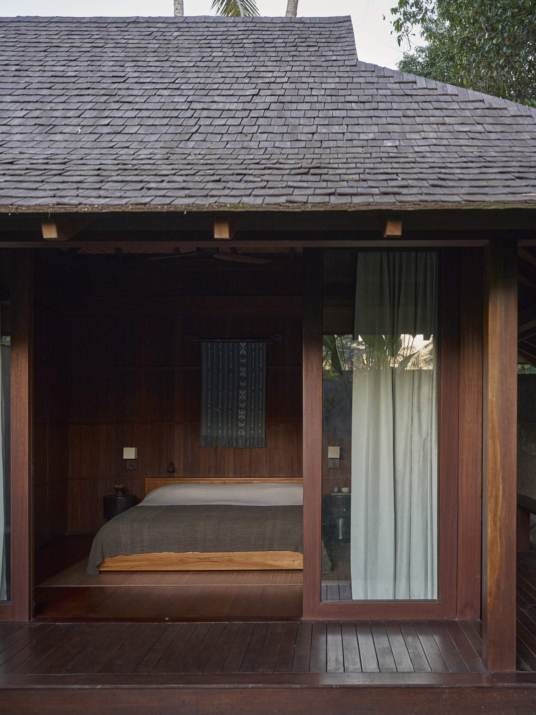 Bedroom view at rumah haruku late in the afternoon