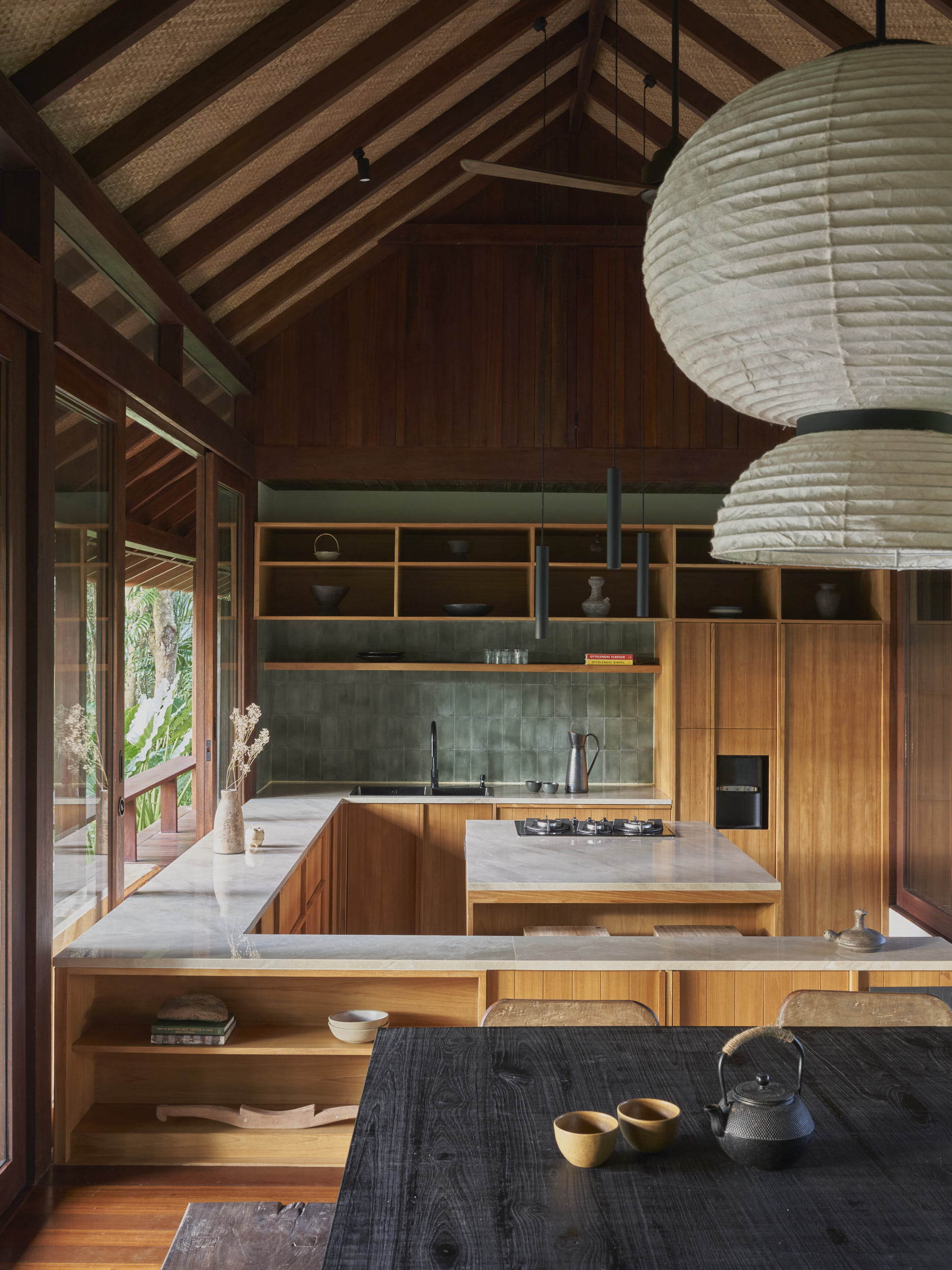 Kitchen view of rumah haruku from the dining table