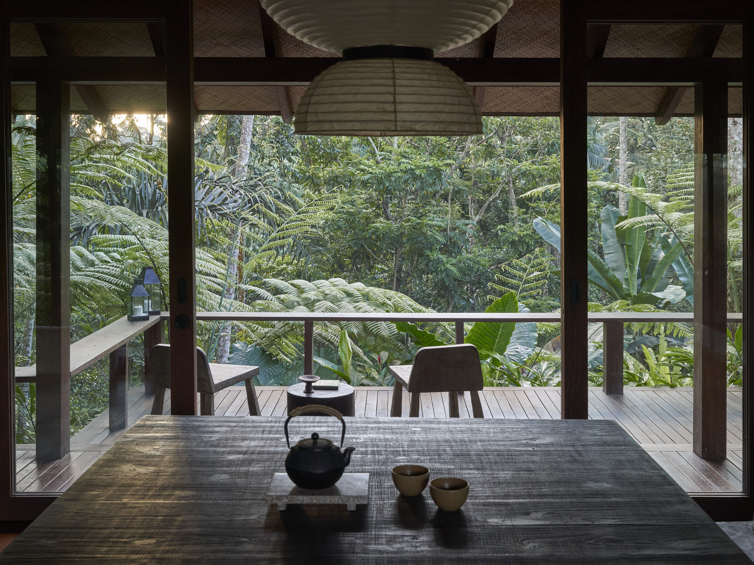 Early morning at the dining table of Rumah Haruku