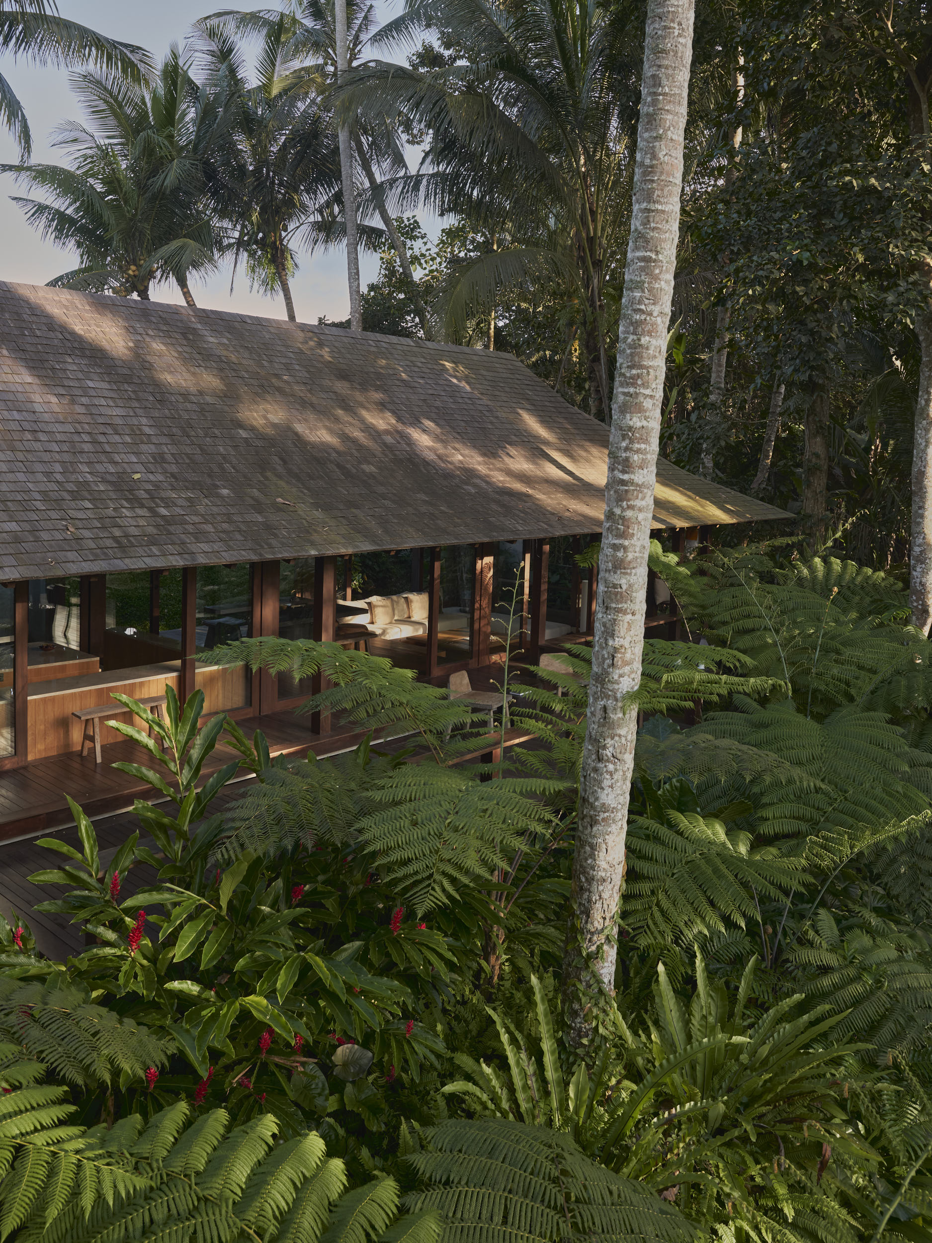 Birds eye view of rumah haruku looking into the great room