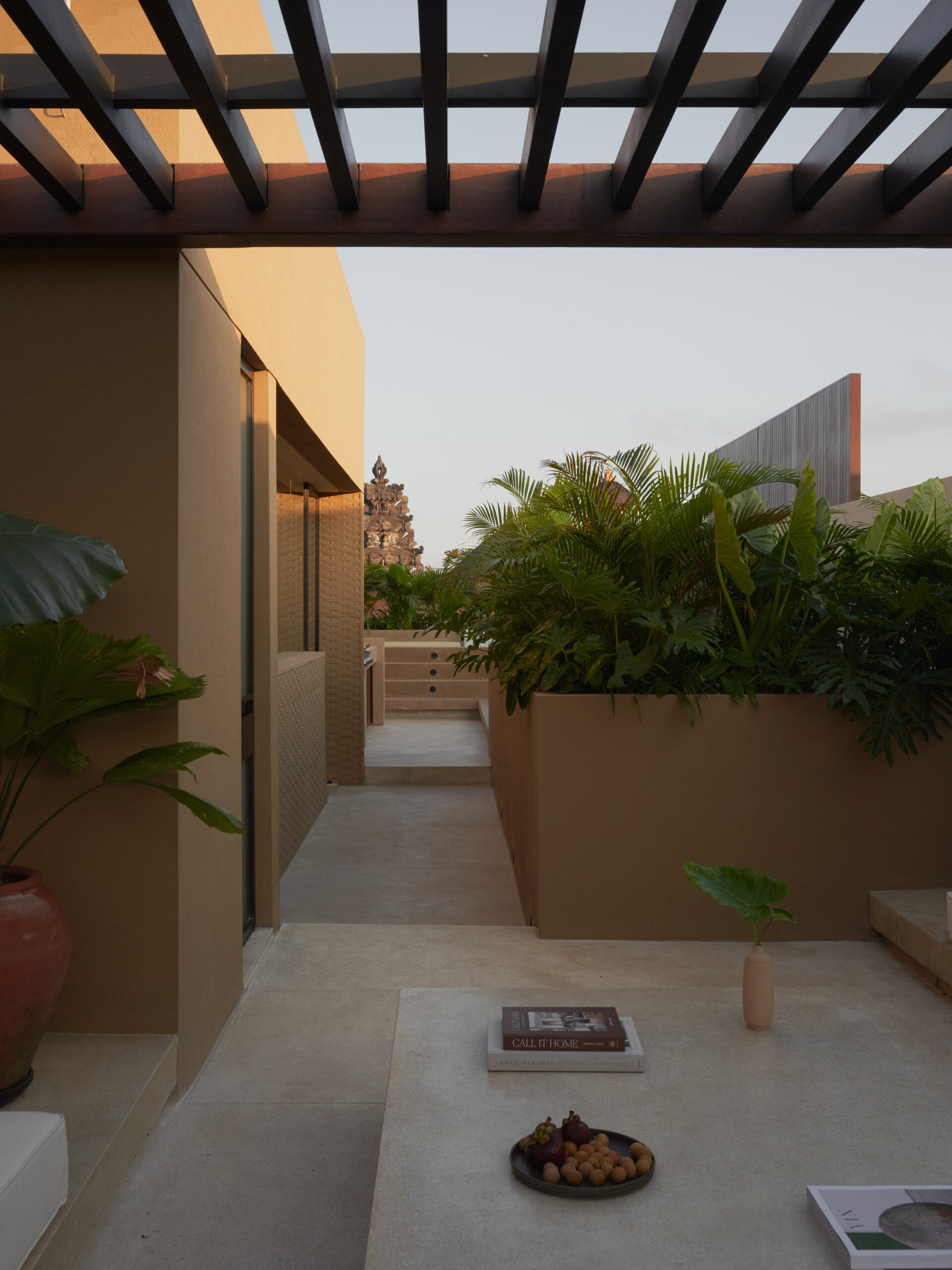 View from roof top living room looking towards the corridor