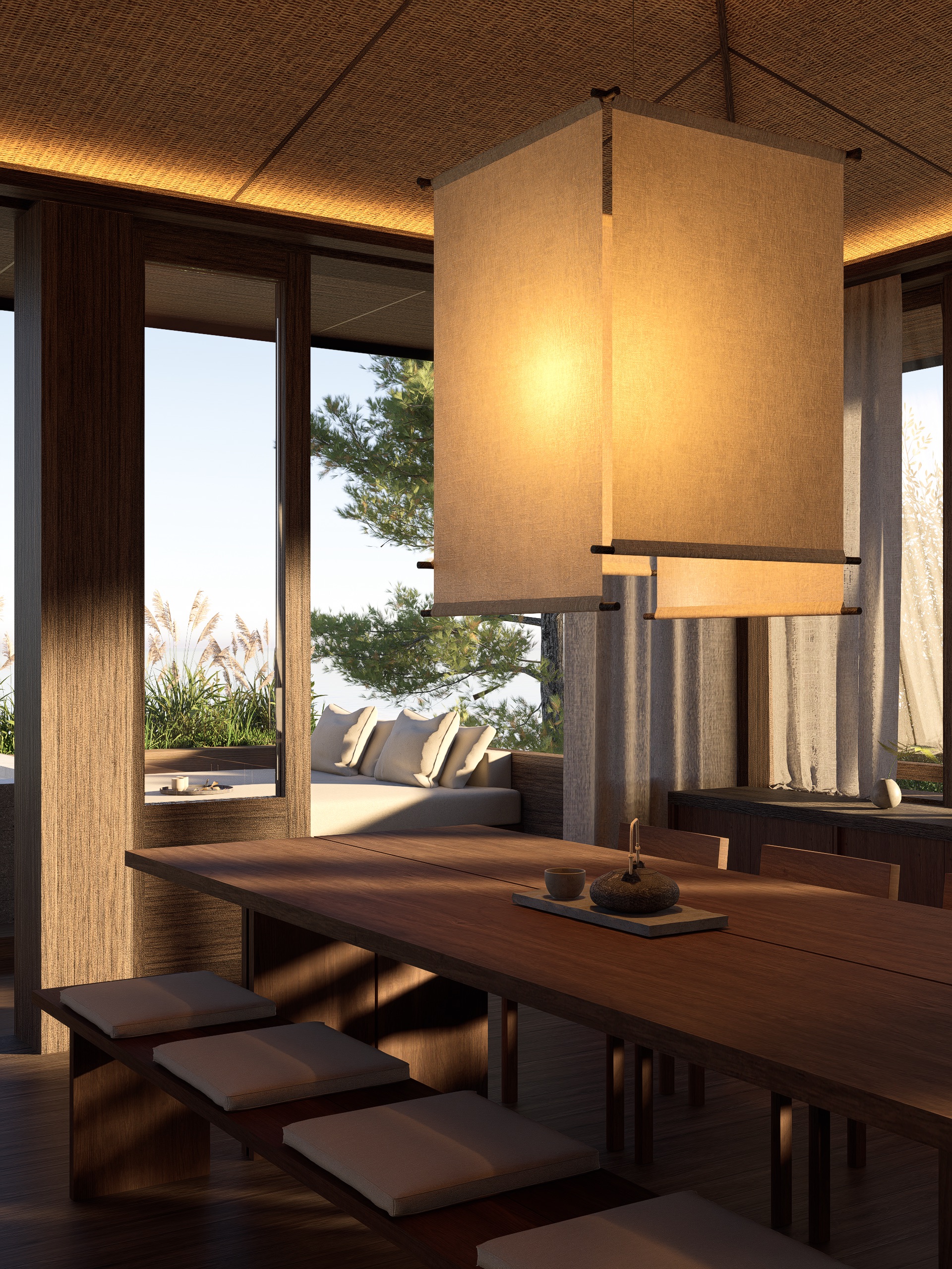dining table at umah meno residence